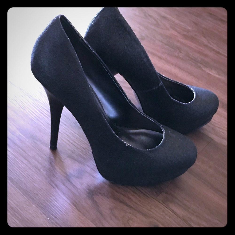 Black glitter Steve Madden heels
